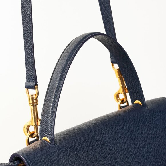 Celine Mini Belt Navy Grained Calfskin Bag - Picture 8 of 14